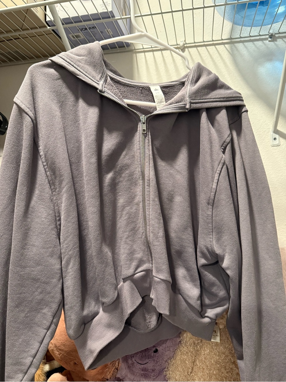 ALO Yoga Charcoal Zip-Up Jacket